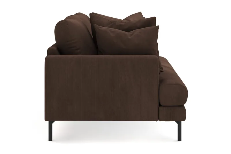 Menard 3-sits Djup Manchestersoffa - Brun - Möbler - Soffa - 3 sits soffa