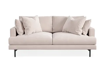 Menard 3-sits Djup Sammetssoffa 205 cm bred - Beige - Möbler - Soffa - Sammetssoffa