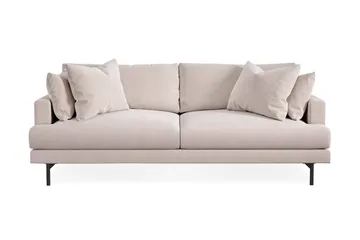 Menard 4-sits Djup Sammetssoffa - Beige - Möbler - Soffa - Sammetssoffa