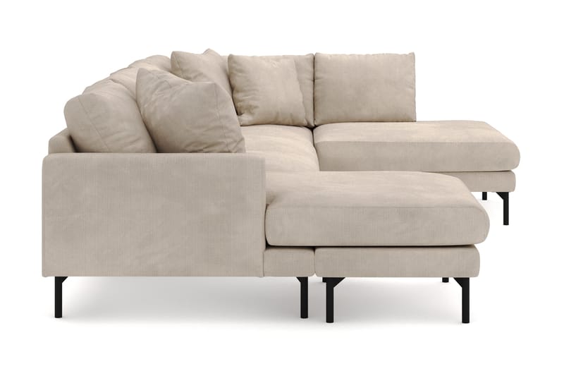 Menard 4-sits Högervänd Stor U-formad Djup Soffa med Divan och Schäslong i Manchester - Greige - Möbler - Soffa - U-soffa