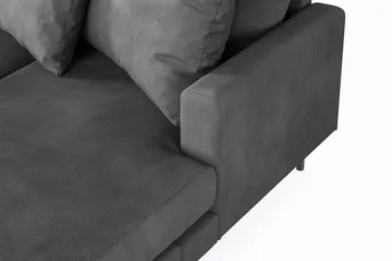 Menard 4-sits Vänstervänd Stor U-formad Djup Soffa med Divan och Schäslong i Manchester - Grå - Möbler - Soffa - U-soffa