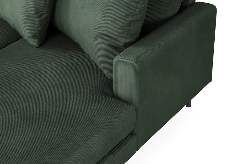 Menard 4-sits Vänstervänd Stor U-formad Djup Soffa med Divan och Schäslong i Manchester - Grön - Möbler - Soffa - U-soffa
