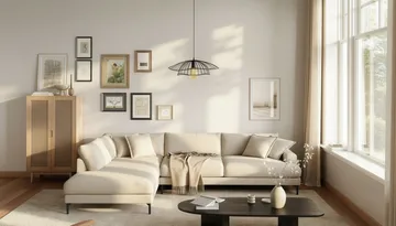 Menard Premium 5-sits Vänstervänd L-formad Djup Schäslongsoffa i Chenille - Ljusbeige - Möbler - Soffa - Divansoffor & schäslongsoffa