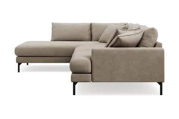 Menard Premium 5-sits Vänstervänd L-formad Djup Schäslongsoffa i Tyg - Brun - Möbler - Soffa - Divansoffor & schäslongsoffa