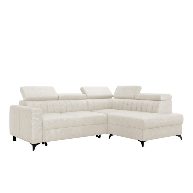 Milano 4-sits Bäddsoffa schäslong höger med förvaring - beige - Möbler - Soffa - Bäddsoffa