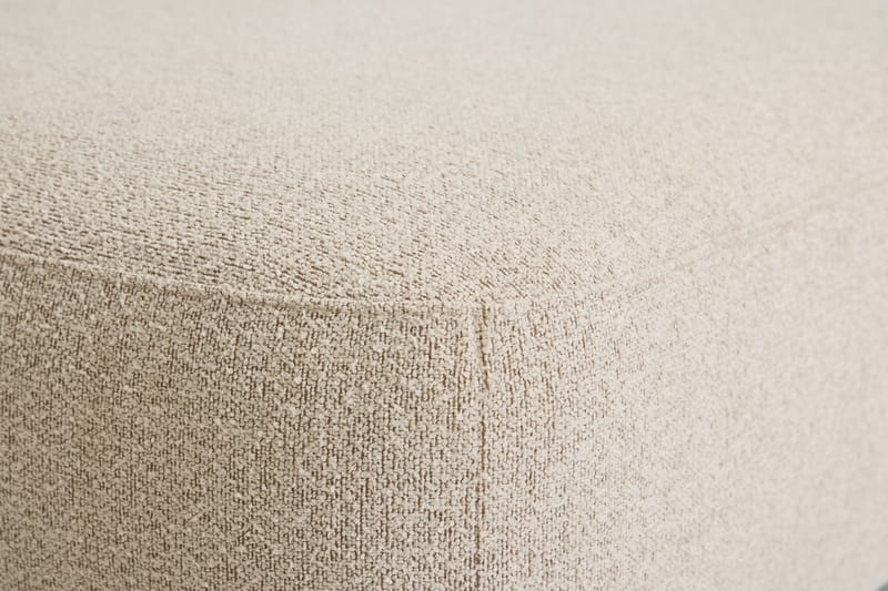Milano 5-sits Rundad Högervänd L-soffa med Låg Rygg i Beige Boucle - Beige - Möbler - Soffa - Divansoffor & schäslongsoffa