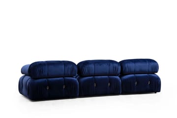 Belgin Högermodul / Fåtölj 95 cm med fasta armstöd och repdetaljer - Blå - Möbler - Soffa - Modulsoffor - Övriga moduler till modulsoffa