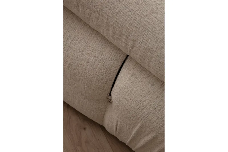 Belgin Högermodul / Fåtölj 95 cm med fasta armstöd och repdetaljer - Cream - Möbler - Soffa - Modulsoffor - Övriga moduler till modulsoffa