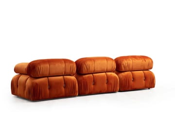Belgin Högermodul / Fåtölj 95 cm med fasta armstöd och repdetaljer - Orange - Möbler - Soffa - Modulsoffor - Övriga moduler till modulsoffa