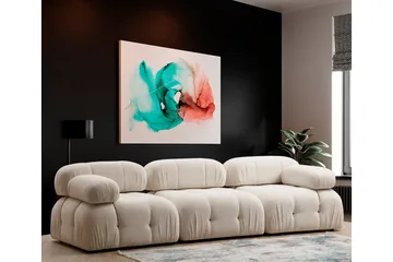 Belgin Vänstermodul / Fåtölj 95 cm med fasta armstöd och repdetaljer - Cream - Möbler - Soffa - Modulsoffor - Övriga moduler till modulsoffa