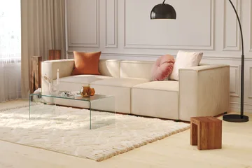 Cubo 1-sits Högermodul i Manchester 108 cm bred - Beige - Möbler - Soffa - Modulsoffor - Övriga moduler till modulsoffa