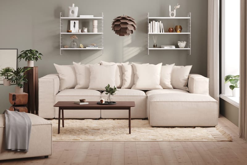 Cubo 1-sits Högermodul i Tyg 108 cm bred - Beige - Möbler - Soffa - Modulsoffor - Övriga moduler till modulsoffa