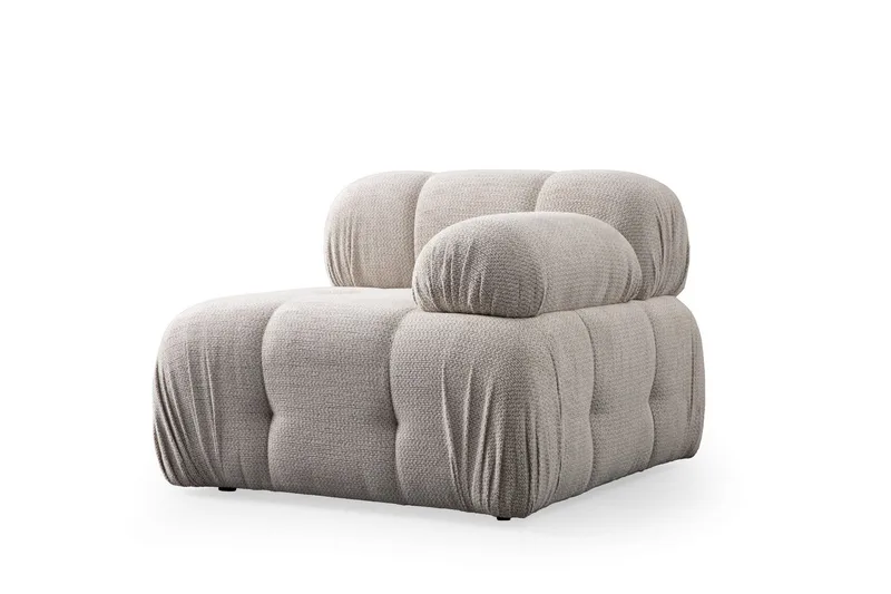 Belgin Högermodul / Fåtölj 95 cm med fasta armstöd, Cream
