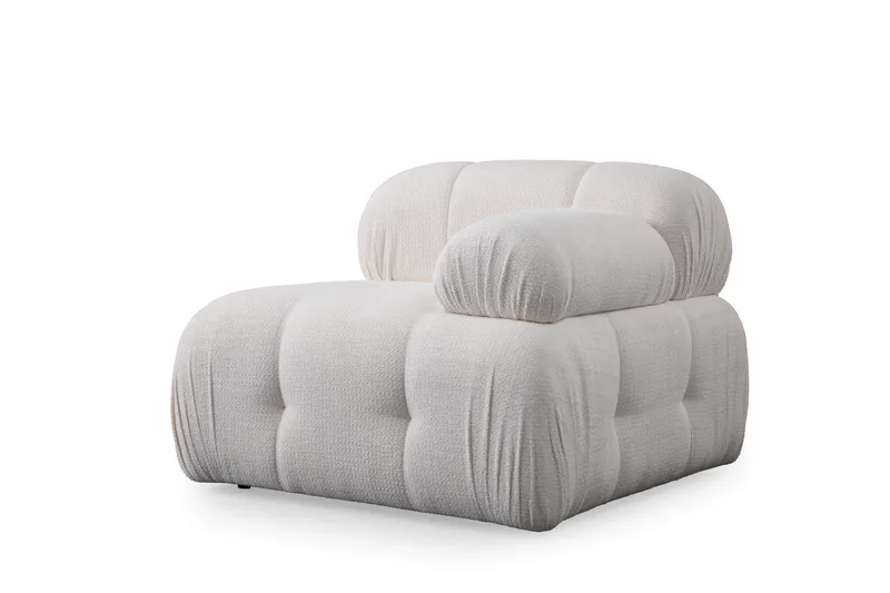 Belgin Högermodul / Fåtölj 95 cm med fasta armstöd - Vit - Möbler - Soffa - Modulsoffor - Övriga moduler till modulsoffa