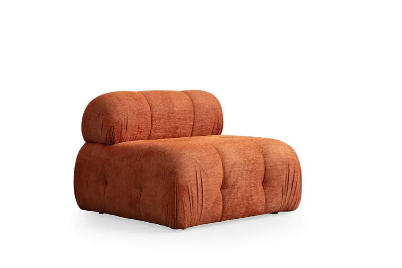 Belgin Mittmodul / Fåtölj 95 cm med fast ryggstöd - Orange - Möbler - Soffa - Modulsoffor - Mittmodul