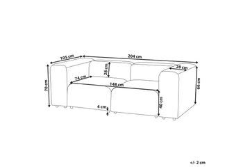 Brenden Modulsoffa 2-sits - Vit - Möbler - Soffa - Modulsoffor - Komplett modulsoffa