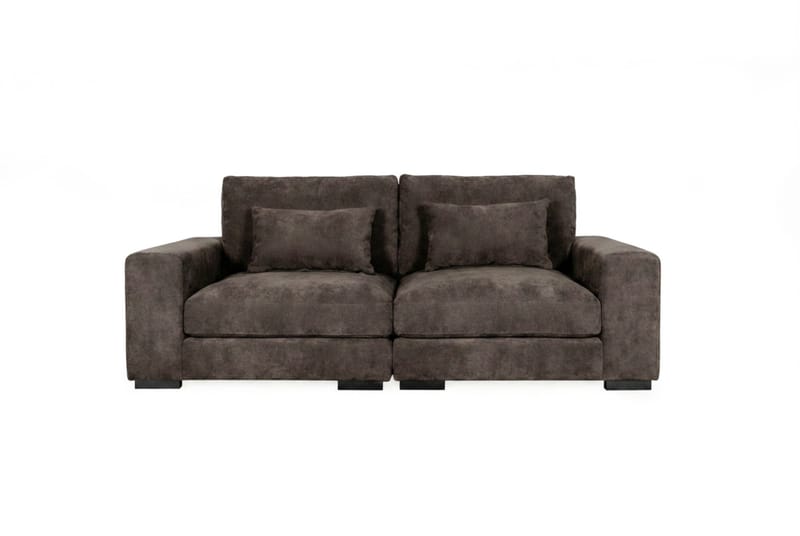 Dubai 2-sits soffa Extra Djup i Chenille - Mörkbrun - Möbler - Soffa - Modulsoffor - Komplett modulsoffa