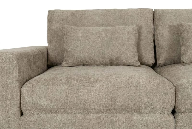 Dubai 3-sits soffa Extra Djup i Chenille - Brun - Möbler - Soffa - Modulsoffor - Komplett modulsoffa