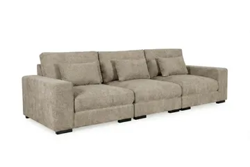Dubai 3-sits soffa Extra Djup i Chenille - Brun - Möbler - Soffa - Modulsoffor - Komplett modulsoffa