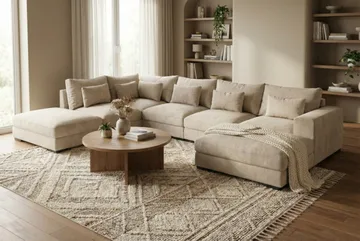 Dubai Armstöd Höger i Chenille - Beige - Möbler - Soffa - Modulsoffor - Övriga moduler till modulsoffa