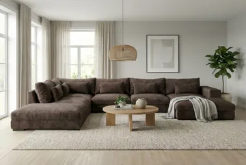 Dubai Armstöd Höger i Tyg - Mörkbrun - Möbler - Soffa - Modulsoffor - Övriga moduler till modulsoffa
