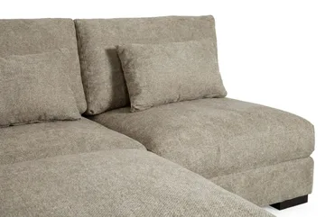 Dubai Divansoffa Vänster Extra Djup i Chenille - Brun - Möbler - Soffa - Modulsoffor - Komplett modulsoffa
