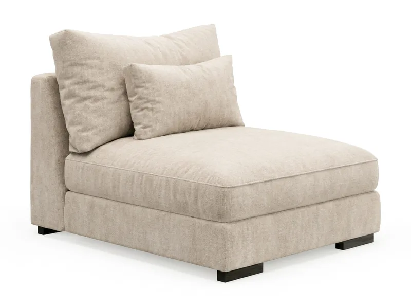 Dubai Mittmodul i Chenille Extra Djup - Beige - Möbler - Soffa - Modulsoffor - Mittmodul