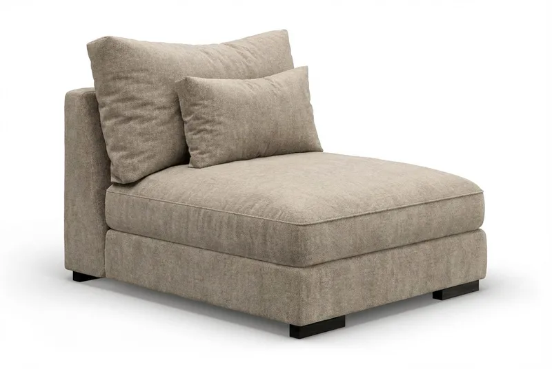 Dubai Mittmodul i Tyg Extra Djup - Brun - Möbler - Soffa - Modulsoffor - Mittmodul