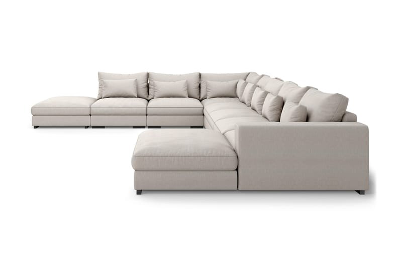 Dubai Stor U-modulsoffa Byggbar med Divan Höger Extra Djup - Ljus / Beige - Möbler - Soffa - Modulsoffor - Komplett modulsoffa