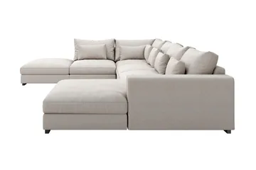 Dubai Stor U-modulsoffa med Divan Höger 432 cm Extra Djup - Beige - Möbler - Soffa - Modulsoffor - Komplett modulsoffa