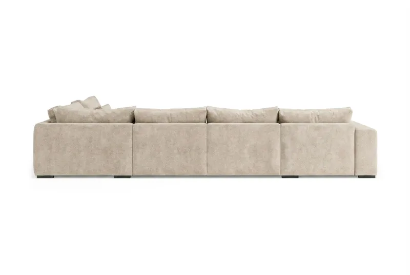 Dubai Stor U Soffa modul med Divan Vänster Extra Djup i Chenille - Beige - Möbler - Soffa - Modulsoffor - Komplett modulsoffa