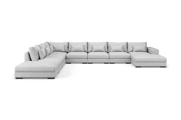 Dubai U-modulsoffa Large med Divan Höger Extra Djup - Ljusgrå - Möbler - Soffa - Modulsoffor - Komplett modulsoffa