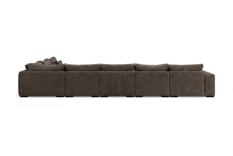 Dubai U-modulsoffa Large med Divan Vänster Extra Djup i Chenille - Mörkbrun - Möbler - Soffa - Modulsoffor - Komplett modulsoffa