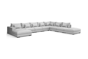 Dubai U-modulsoffa Large med Divan Vänster Extra Djup - Ljusgrå - Möbler - Soffa - Modulsoffor - Komplett modulsoffa