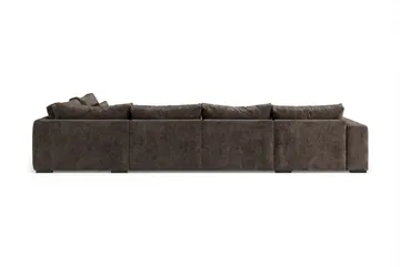 Dubai U-modulsoffa med Divan Höger Extra Djup i Chenille - Mörkbrun - Möbler - Soffa - Modulsoffor - Komplett modulsoffa