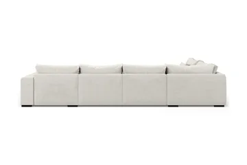 Dubai U-modulsoffa med Divan Höger Sammet Extra Djup - Vit - Möbler - Soffa - Modulsoffor - Komplett modulsoffa