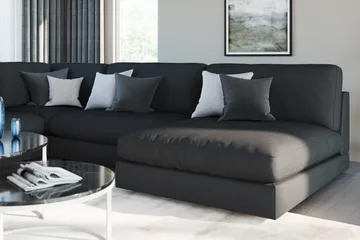 Arken 1-sits Hörnmodul i Tyg - Svart - Möbler - Soffa - Modulsoffor - Hörnmodul