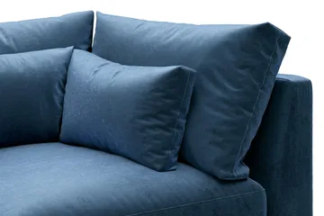 Dubai Hörnmodul Sammet Extra Djup - Blå - Möbler - Soffa - Modulsoffor - Hörnmodul