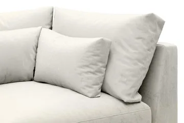 Dubai Hörnmodul Sammet Extra Djup - Vit - Möbler - Soffa - Modulsoffor - Hörnmodul