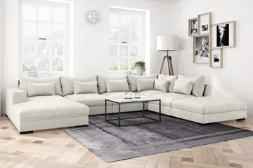 Dubai Hörnmodul Sammet Extra Djup - Vit - Möbler - Soffa - Modulsoffor - Hörnmodul
