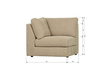 Kielstra Hörnmodul - Sand - Möbler - Soffa - Modulsoffor - Hörnmodul