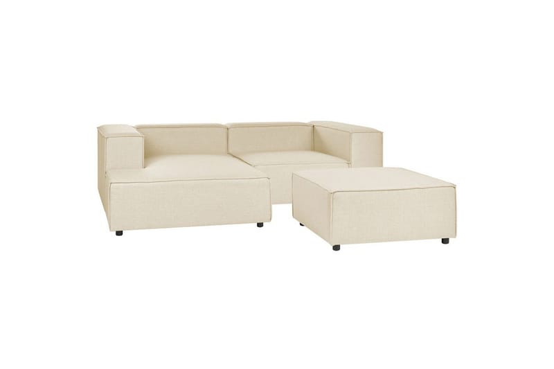Hörnsoffa med fotpall Aprica - Möbler - Soffa - Modulsoffor - Komplett modulsoffa