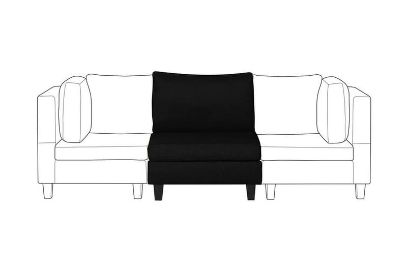 Skintebo Modulsoffa - Svart - Möbler - Soffa - Modulsoffor - Mittmodul