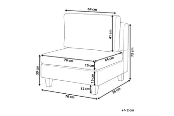 Skintebo Modulsoffa - Svart - Möbler - Soffa - Modulsoffor - Mittmodul