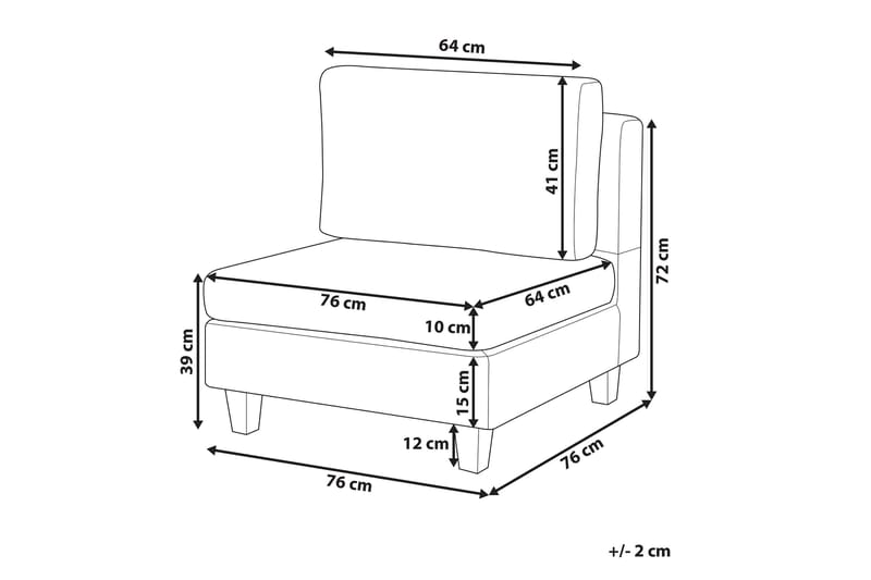 Skintebo Modulsoffa - Svart - Möbler - Soffa - Modulsoffor - Mittmodul
