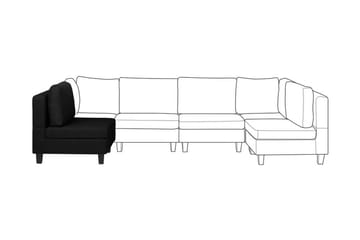 Skintebo Modulsoffa - Svart - Möbler - Soffa - Modulsoffor - Mittmodul
