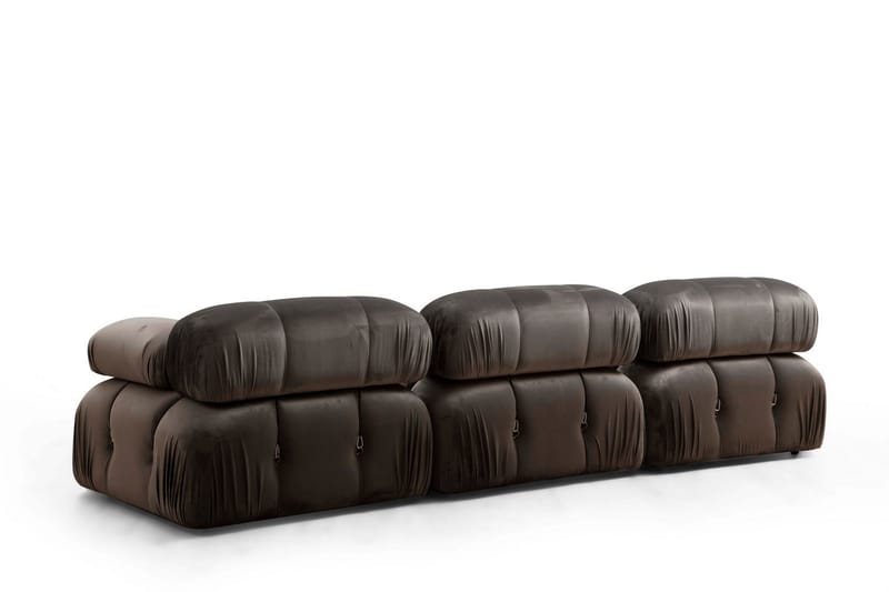 Belgin Mittmodul / Fåtölj 95 cm med fast ryggstöd och repdetaljer - Grå - Möbler - Soffa - Modulsoffor - Mittmodul