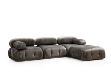 Belgin Mittmodul / Fåtölj 95 cm med fast ryggstöd och repdetaljer - Grå - Möbler - Soffa - Modulsoffor - Mittmodul
