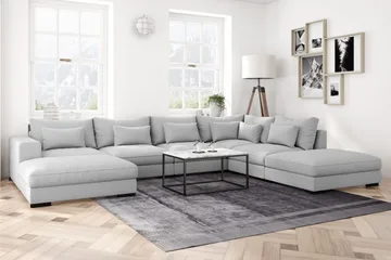 Dubai Mittmodul Extra Djup - Ljusgrå - Möbler - Soffa - Modulsoffor - Mittmodul