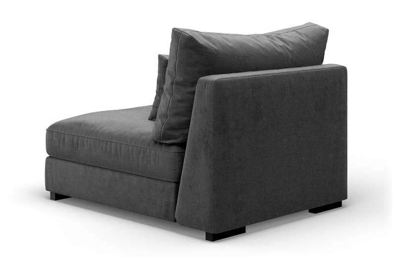 Dubai Mittmodul Sammet Extra Djup - Mörkgrå - Möbler - Soffa - Modulsoffor - Mittmodul